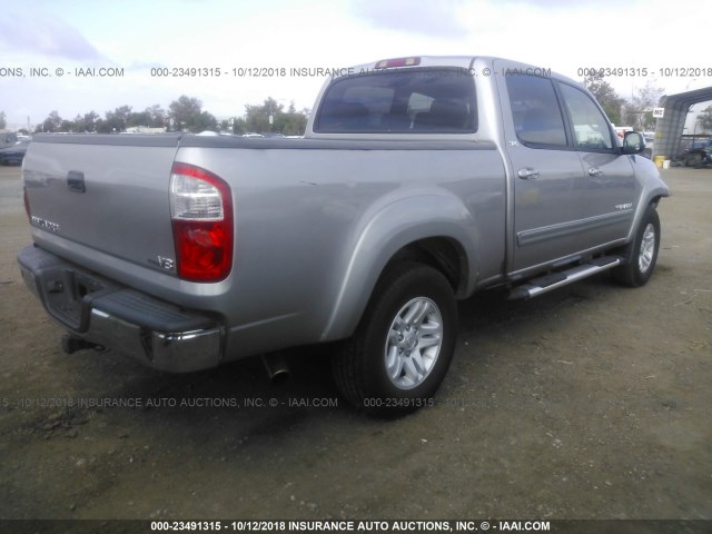 5TBET34156S509839 - 2006 TOYOTA TUNDRA DOUBLE CAB SR5 SILVER photo 4