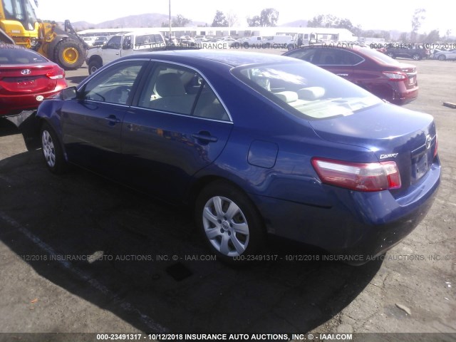 4T4BE46K98R018156 - 2008 TOYOTA CAMRY CE/LE/XLE/SE BLUE photo 3