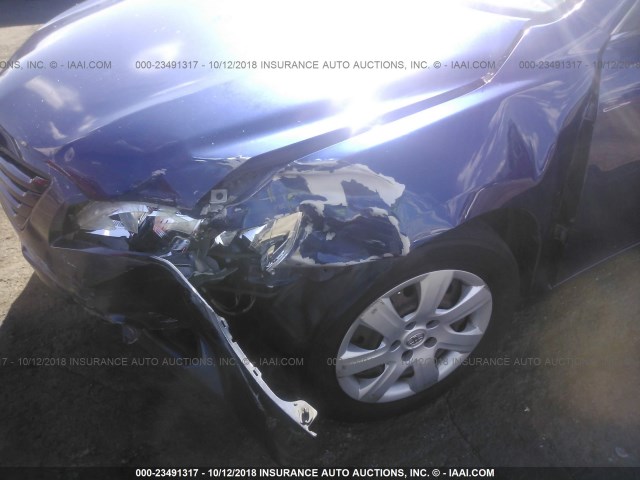 4T4BE46K98R018156 - 2008 TOYOTA CAMRY CE/LE/XLE/SE BLUE photo 6