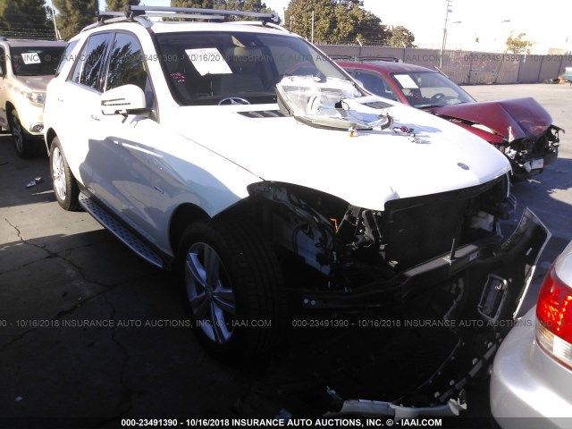 4JGDA5HB3CA096086 - 2012 MERCEDES-BENZ ML 350 4MATIC WHITE photo 1