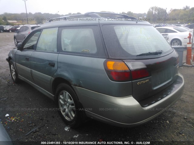4S3BH675117671434 - 2001 SUBARU LEGACY OUTBACK AWP 绿色 照片 3