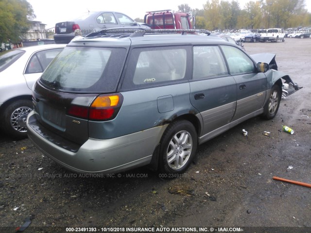4S3BH675117671434 - 2001 SUBARU LEGACY OUTBACK AWP 绿色 照片 4