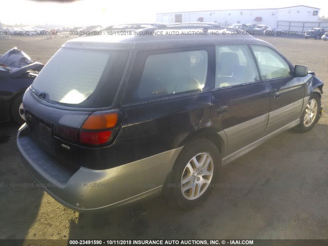 4S3BH686017663493 - 2001 SUBARU LEGACY OUTBACK LIMITED BLACK photo 4