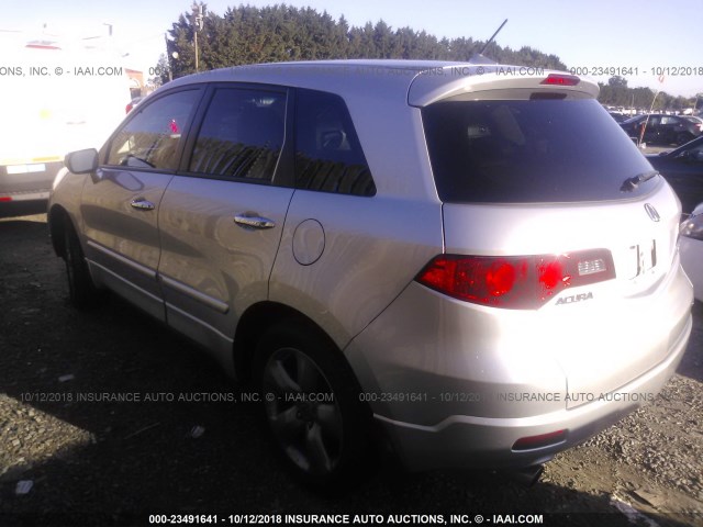 5J8TB18267A002683 - 2007 ACURA RDX SILVER photo 3