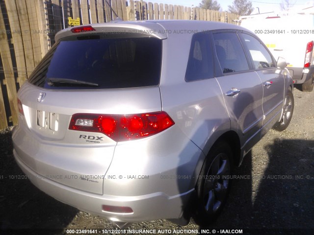 5J8TB18267A002683 - 2007 ACURA RDX SILVER photo 4