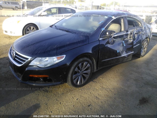 WVWMN7AN0BE715582 - 2011 VOLKSWAGEN CC SPORT BLACK photo 2