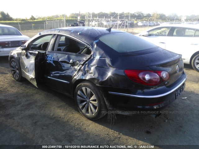 WVWMN7AN0BE715582 - 2011 VOLKSWAGEN CC SPORT BLACK photo 3