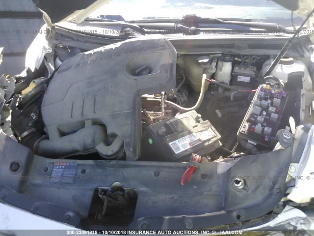 1G1ZC5EBXAF284122 - 2010 CHEVROLET MALIBU 1LT WHITE photo 10