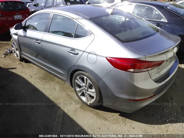 KMHD84LF4JU448734 - 2018 HYUNDAI ELANTRA SEL/VALUE/LIMITED GRAY photo 3