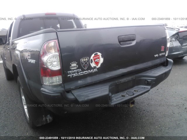 3TMMU52N29M014181 - 2009 TOYOTA TACOMA DOUBLE CAB LONG BED GRAY photo 6