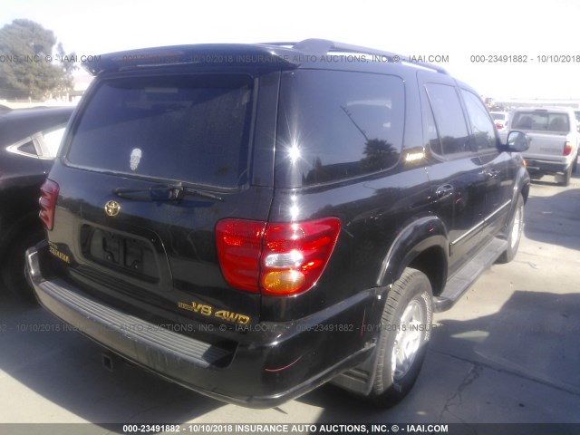 5TDBT48A41S017970 - 2001 TOYOTA SEQUOIA LIMITED BLACK photo 4