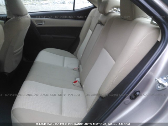 2T1BURHE6FC425738 - 2015 TOYOTA COROLLA L/LE/LE PLS/PRM/S/S PLS GRAY photo 8