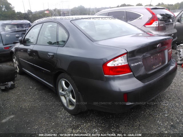 4S3BL616397233641 - 2009 SUBARU LEGACY 2.5I GRAY photo 3