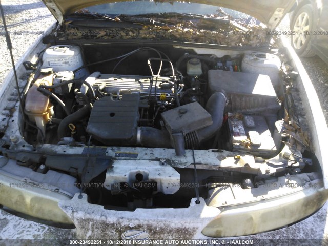 1G3NL52F63C287908 - 2003 OLDSMOBILE ALERO GL WHITE photo 10