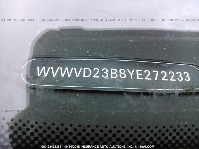 WVWVD23B8YE272233 - 2000 VOLKSWAGEN PASSAT GLX 黑色 照片 9