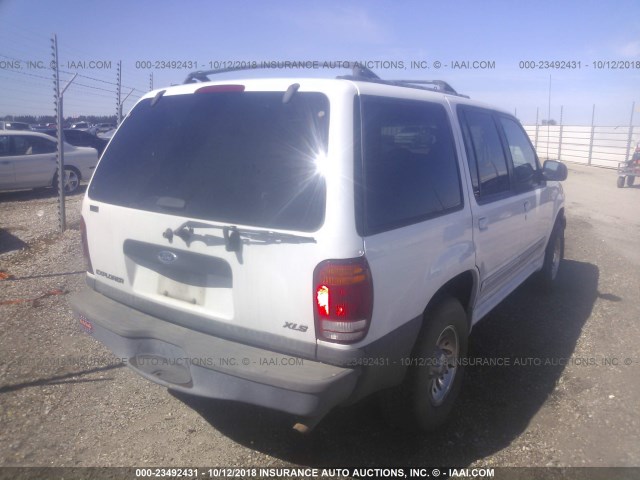 1FMZU62E81ZA50421 - 2001 FORD EXPLORER XLS WHITE photo 4