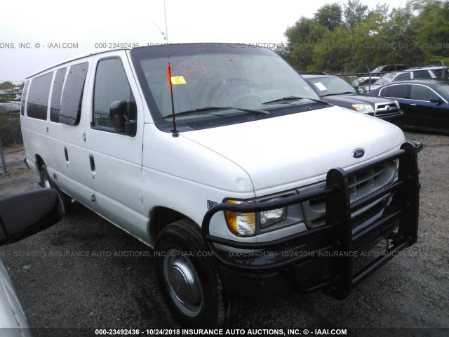 1FBSS31F12HA32150 - 2002 FORD ECONOLINE E350 SUPER DUTY WAGON WHITE photo 1