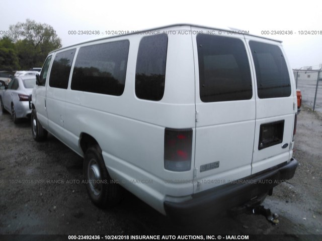 1FBSS31F12HA32150 - 2002 FORD ECONOLINE E350 SUPER DUTY WAGON WHITE photo 3