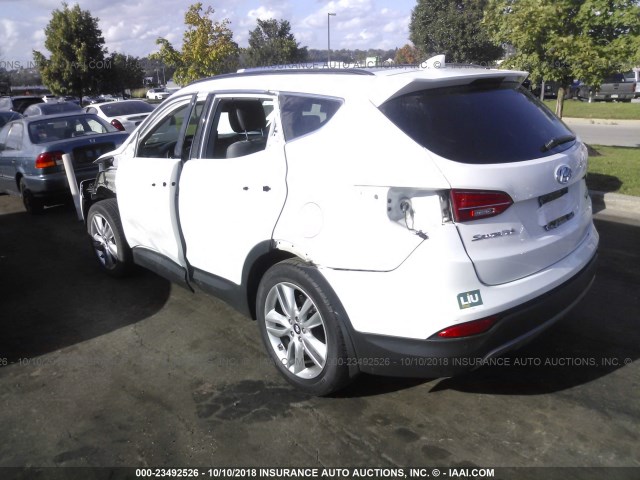 5XYZWDLA5FG274895 - 2015 HYUNDAI SANTA FE SPORT  WHITE photo 3