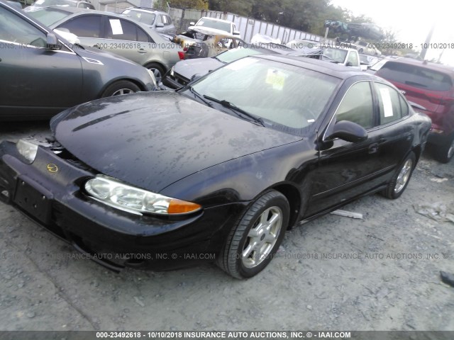 1G3NF52E71C111347 - 2001 OLDSMOBILE ALERO GLS BLACK photo 2