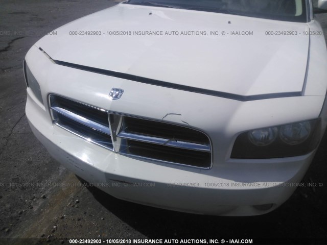 2B3CA3CV1AH100464 - 2010 DODGE CHARGER SXT WHITE photo 6