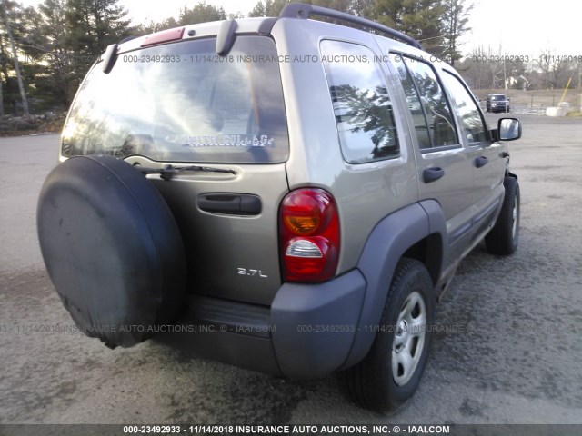 1J4GL48K03W649800 - 2003 JEEP LIBERTY SPORT/FREEDOM თაფლისფერი ფოტო 4