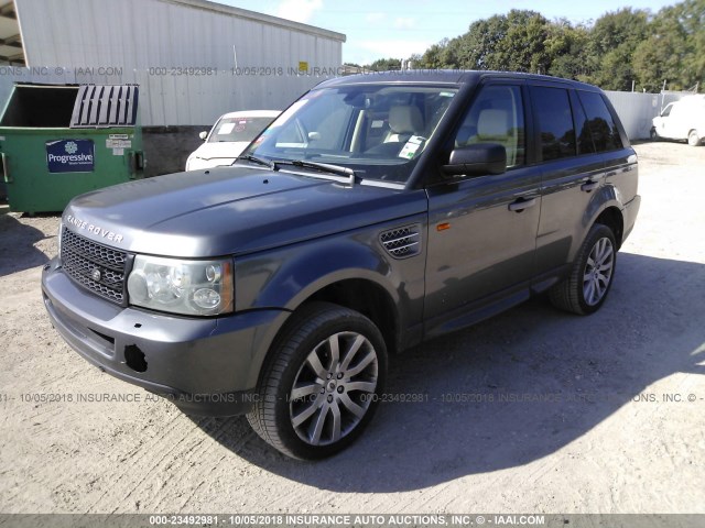 SALSH23426A975185 - 2006 LAND ROVER RANGE ROVER SPORT SUPERCHARGED GRAY photo 2