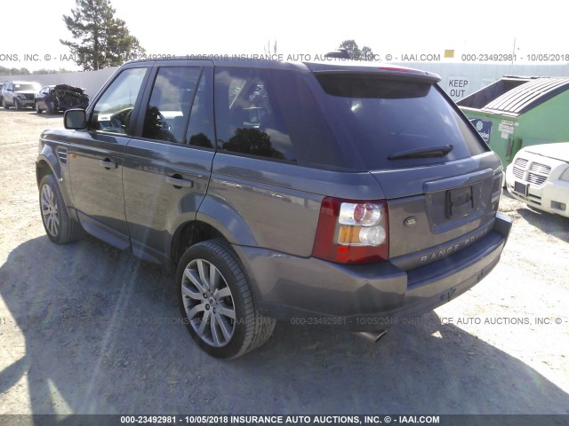 SALSH23426A975185 - 2006 LAND ROVER RANGE ROVER SPORT SUPERCHARGED GRAY photo 3