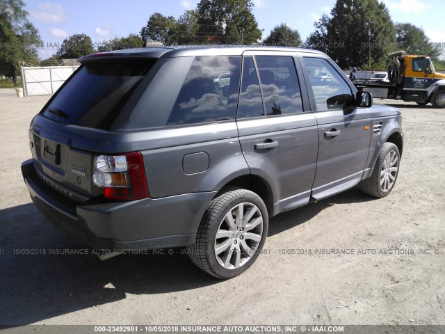 SALSH23426A975185 - 2006 LAND ROVER RANGE ROVER SPORT SUPERCHARGED GRAY photo 4
