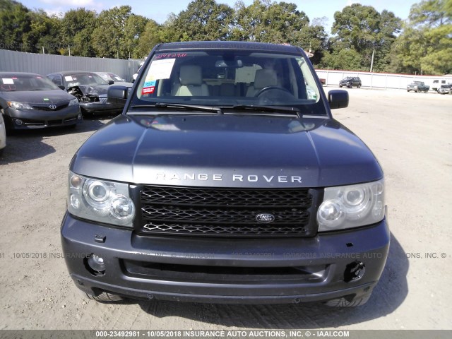 SALSH23426A975185 - 2006 LAND ROVER RANGE ROVER SPORT SUPERCHARGED GRAY photo 6