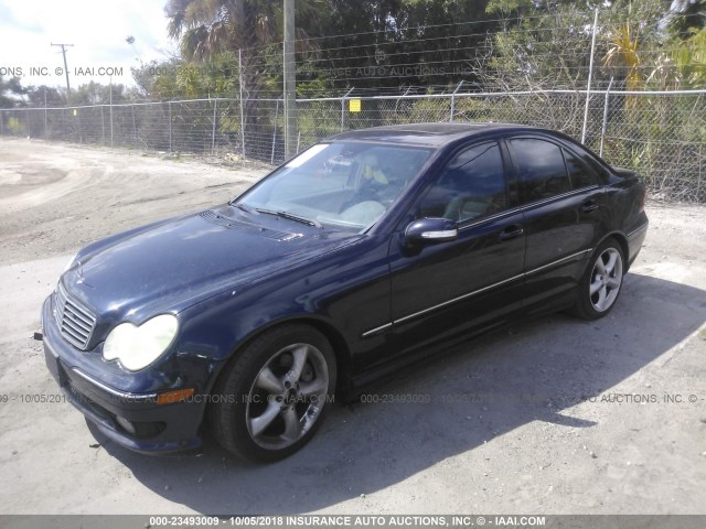 WDBRF52H56F758300 - 2006 MERCEDES-BENZ C GENERATION 2006 230 BLUE photo 2