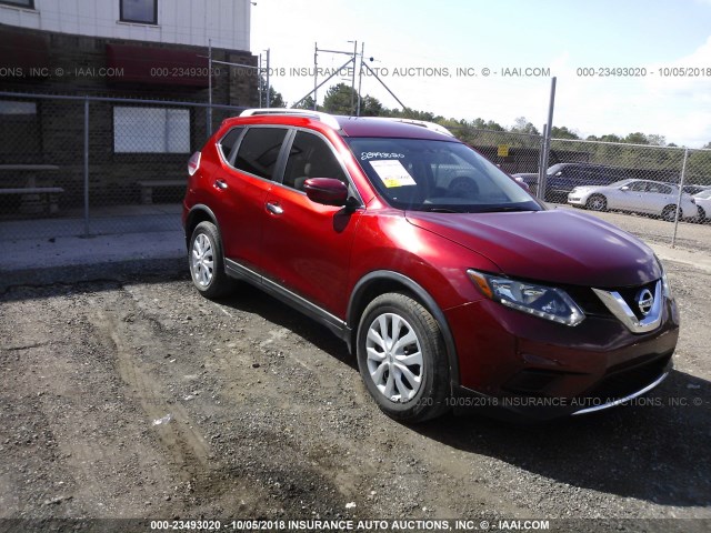 KNMAT2MT1GP594353 - 2016 NISSAN ROGUE S/SL/SV RED photo 1