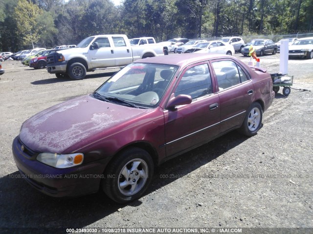 1NXBR12E8XZ249965 - 1999 TOYOTA COROLLA VE/CE/LE 勃艮第红 照片 2