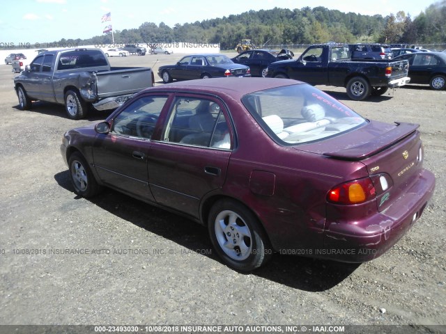 1NXBR12E8XZ249965 - 1999 TOYOTA COROLLA VE/CE/LE 勃艮第红 照片 3