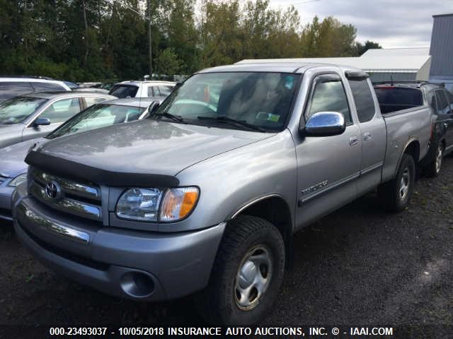 5TBBN44134S434851 - 2004 TOYOTA TUNDRA ACCESS CAB SR5 GRAY photo 2