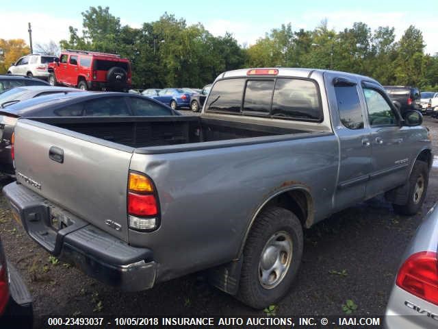 5TBBN44134S434851 - 2004 TOYOTA TUNDRA ACCESS CAB SR5 GRAY photo 4