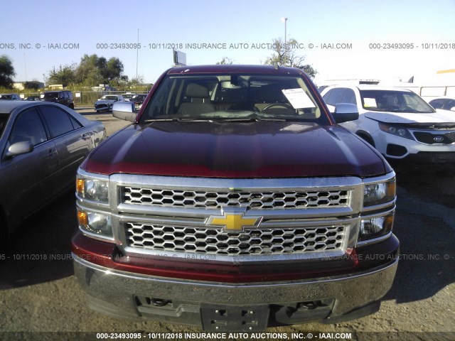 1GCVKSEJ6EZ376542 - 2014 CHEVROLET SILVERADO K1500 LTZ MAROON photo 6