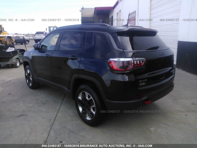 3C4NJDDB8JT128724 - 2018 JEEP COMPASS TRAILHAWK BLACK photo 3