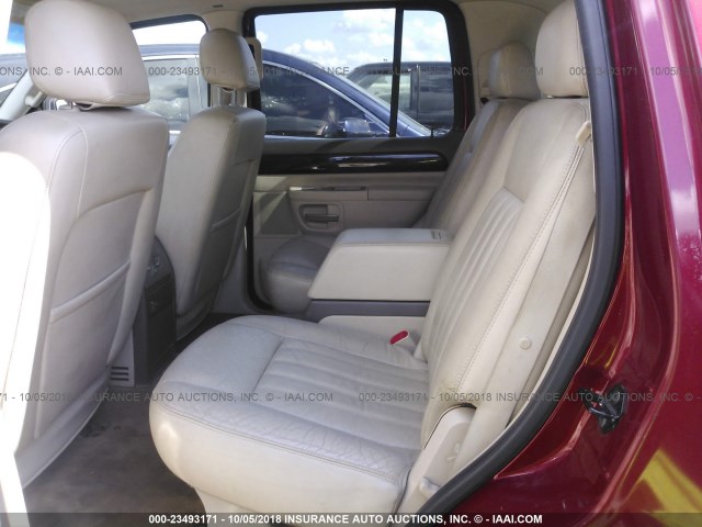 5LMEU88H44ZJ02382 - 2004 LINCOLN AVIATOR 红色 照片 8