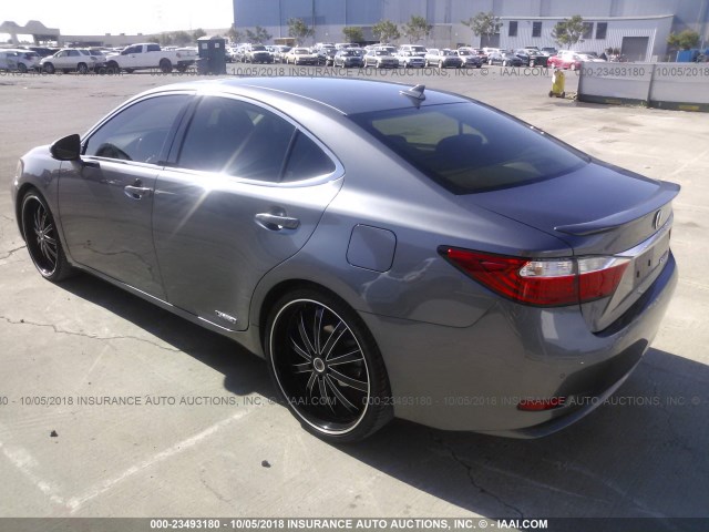 JTHBW1GG3E2046917 - 2014 LEXUS ES 300H GRAY photo 3