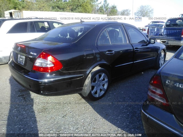 WDBUF87X48B331583 - 2008 MERCEDES-BENZ E 350 4MATIC BLACK photo 4