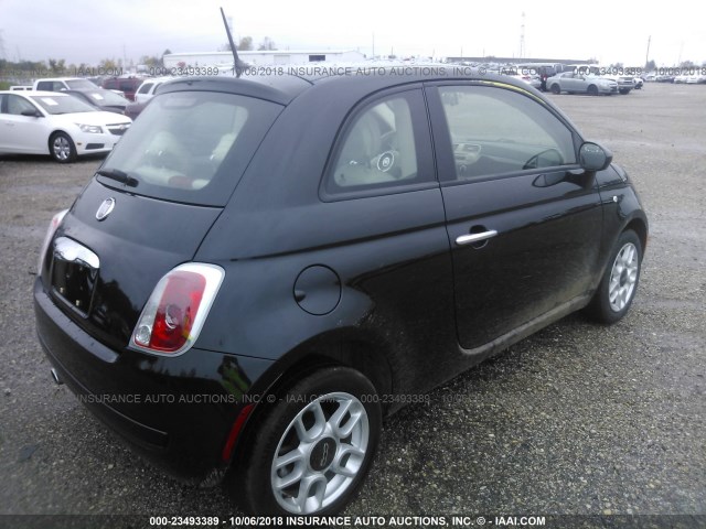 3C3CFFAR8CT212247 - 2012 FIAT 500 POP BLACK photo 4