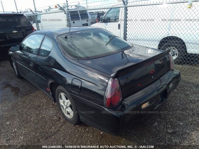 2G1WX12K549462312 - 2004 CHEVROLET MONTE CARLO SS BLACK photo 3