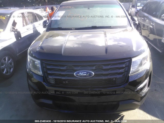 1FM5K8AR7GGA36857 - 2016 FORD EXPLORER POLICE INTERCEPTOR BLACK photo 6