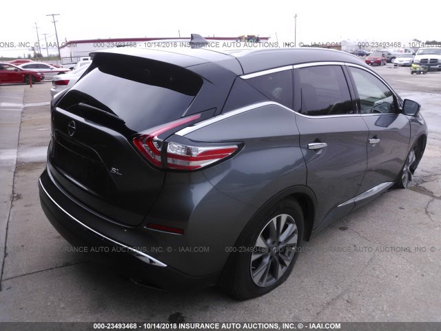 5N1AZ2MG7JN151057 - 2018 NISSAN MURANO S/SL/SV/PLATINUM GRAY photo 4