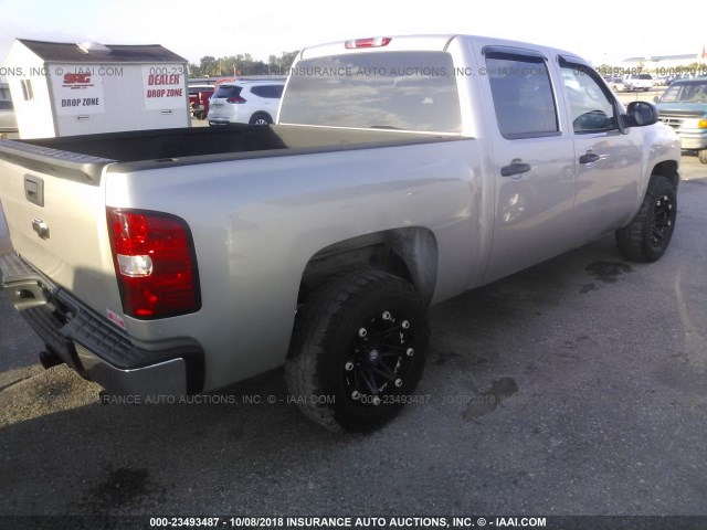 2GCEC13C271504590 - 2007 CHEVROLET SILVERADO C1500 CREW CAB GRAY photo 4