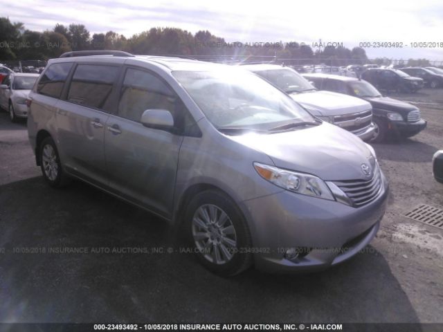 5TDDZ3DC6HS158347 - 2017 TOYOTA SIENNA XLE/LIMITED GRAY photo 1