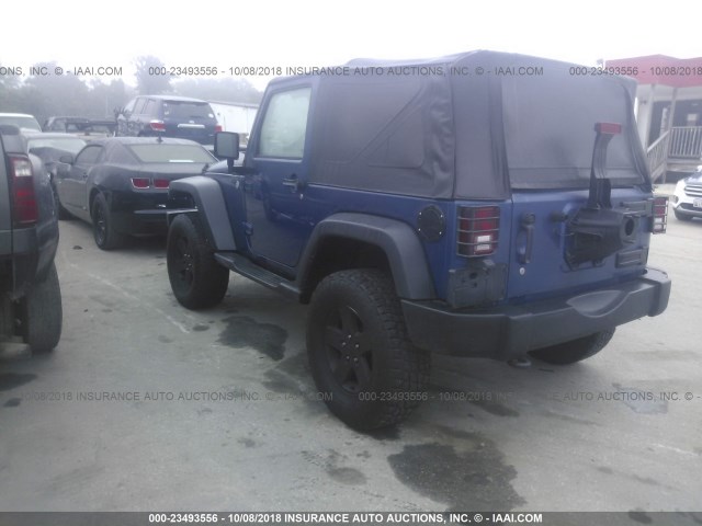 1J4AA2D19AL213300 - 2010 JEEP WRANGLER BLUE photo 3