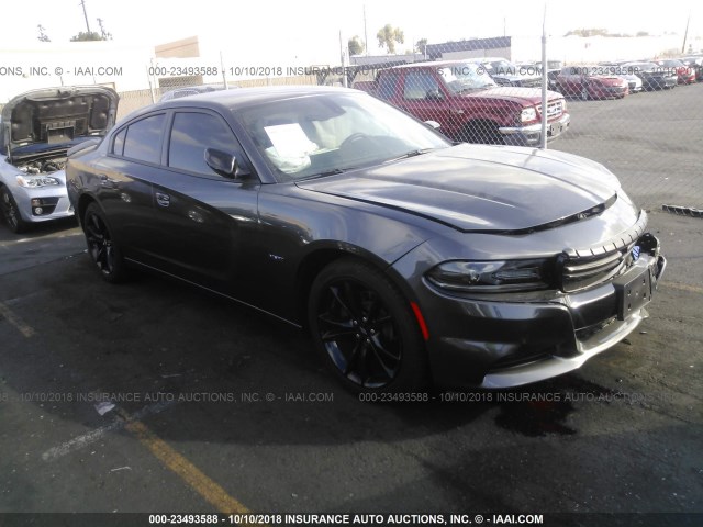 2C3CDXCT3JH193276 - 2018 DODGE CHARGER R/T GRAY photo 1