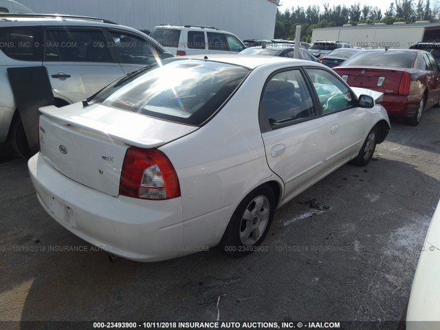 KNAFB161735109800 - 2003 KIA SPECTRA GS/GSX WHITE photo 4